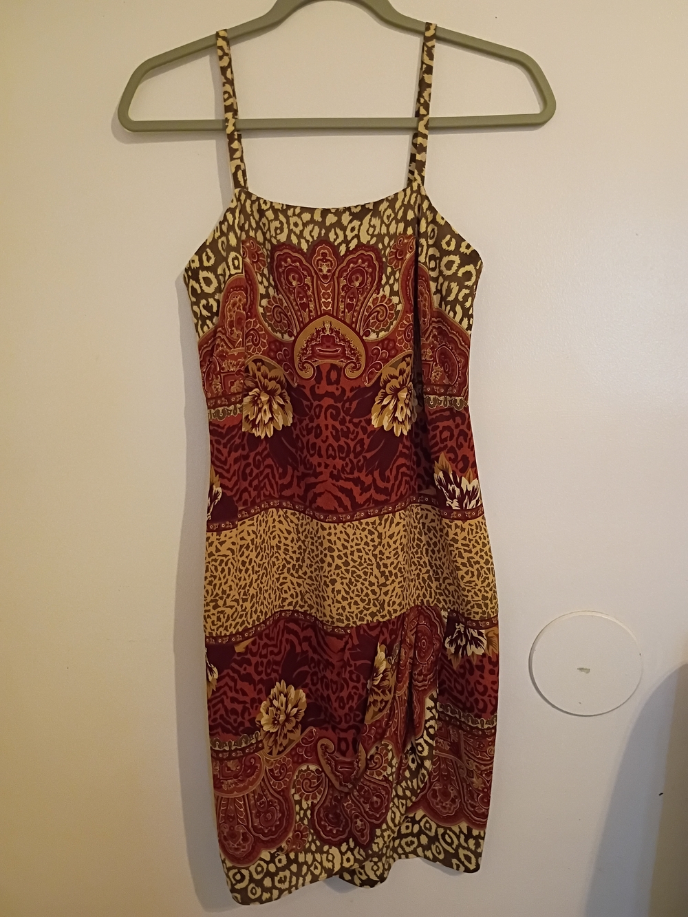 VTG Episode Women's Animal Print Mini Dress 100% Silk Sz 4